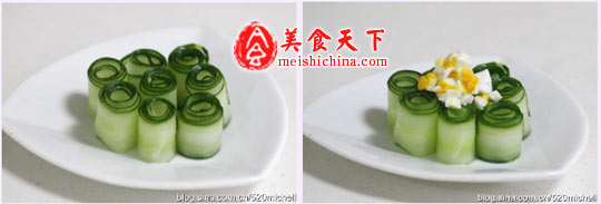 芝麻酱咸蛋青瓜卷