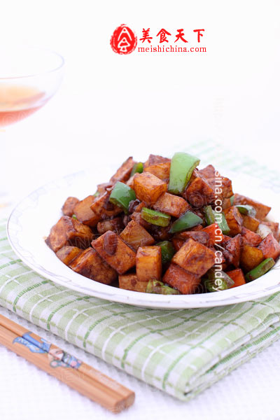 秋天养生豆腐宴-酱烧豆腐丁