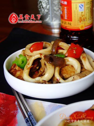 红烧鱿鱼豆腐