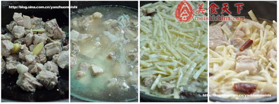 湖北风味菜：排骨笋丝