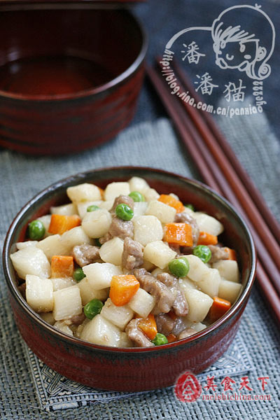山药牛肉粒