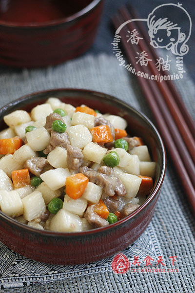 山药牛肉粒