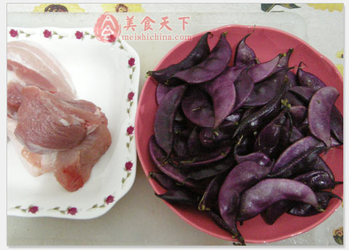 家常菜-扁豆炖肉