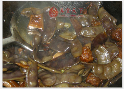 家常菜-扁豆炖肉
