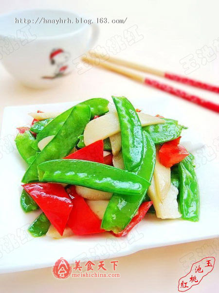 营养菜-鲍菇炒荷兰豆