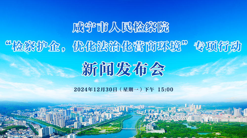咸宁市人民检察院 “检察护企，优化法治化营商环境”专项行动新闻发布会